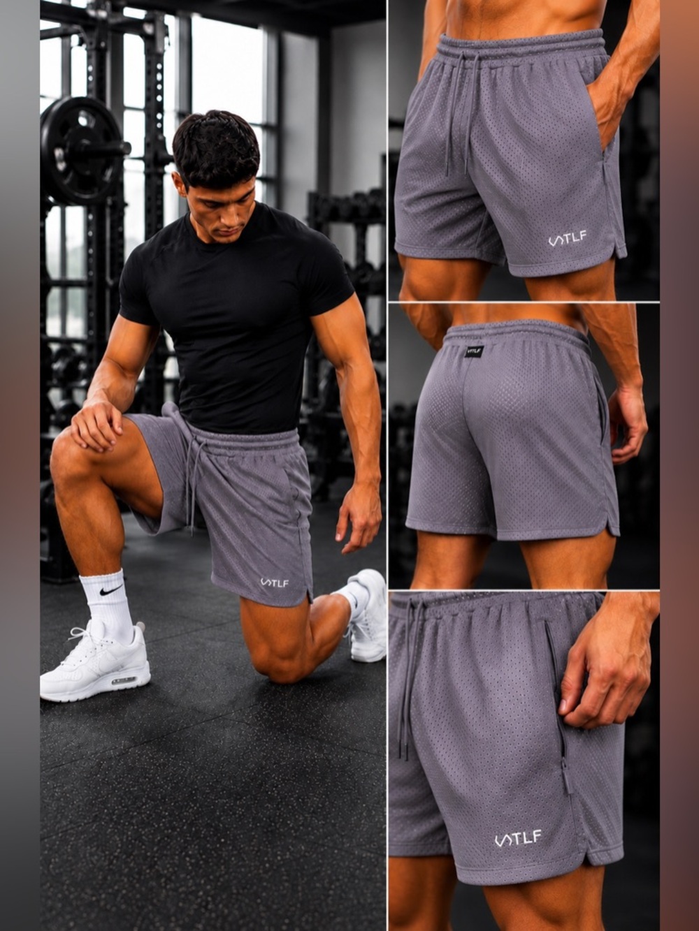 TLF Reps Mesh 5” Fitted Shorts - Light Ridge